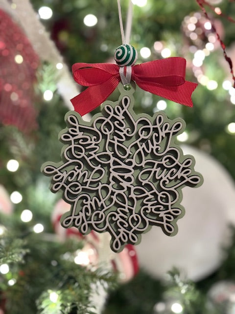 Festive F-Bomb Ornament Take 2